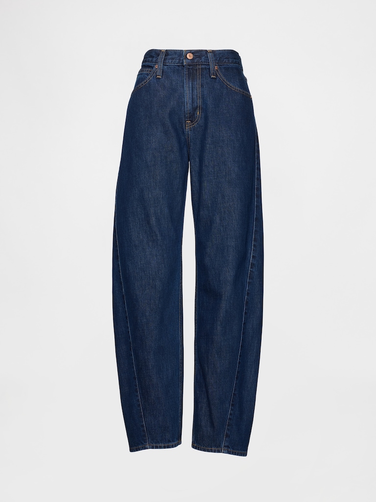 High Rise Barrel Jeans