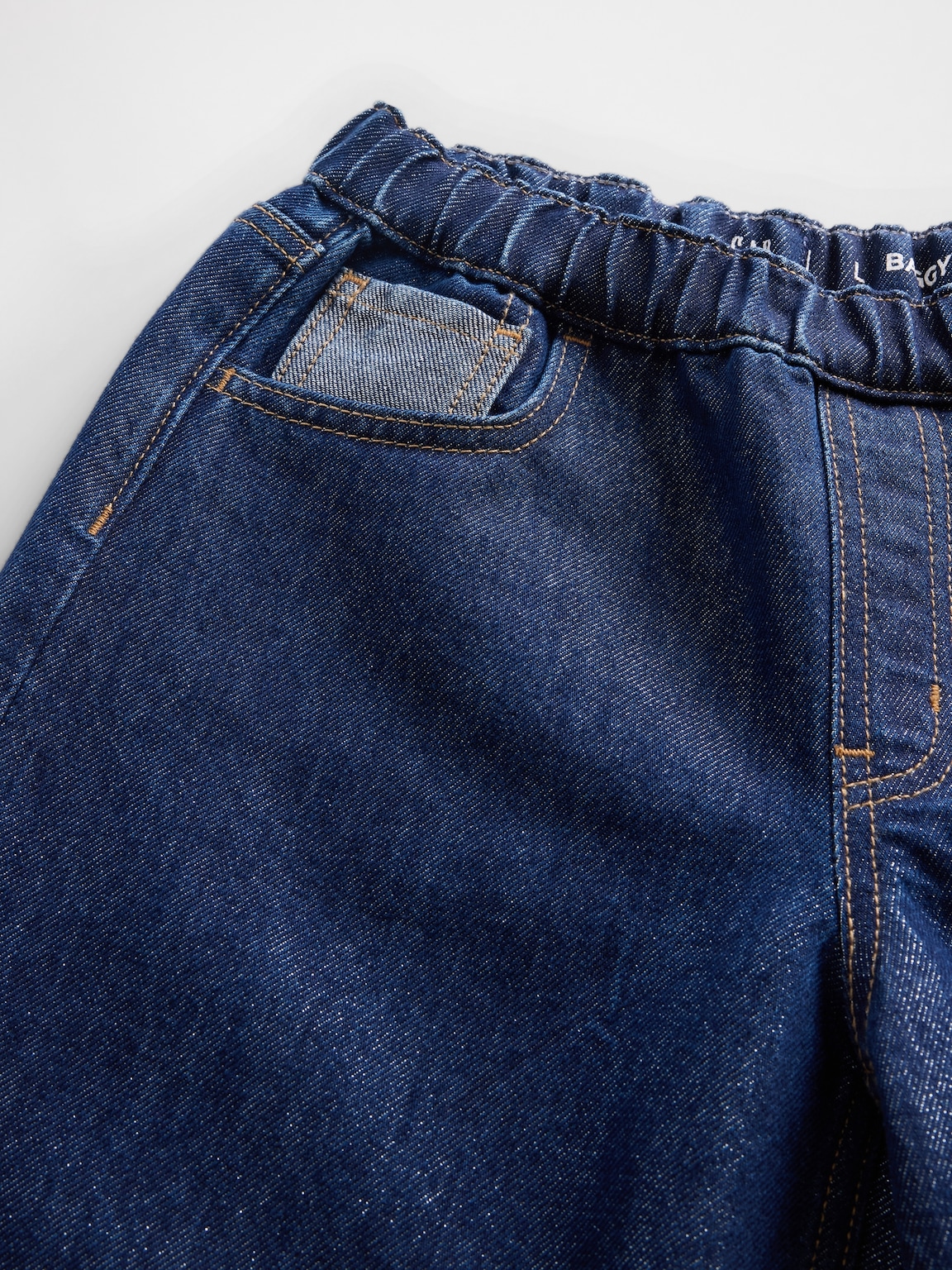 Kids Low Rise Baggy Metallic Jeans