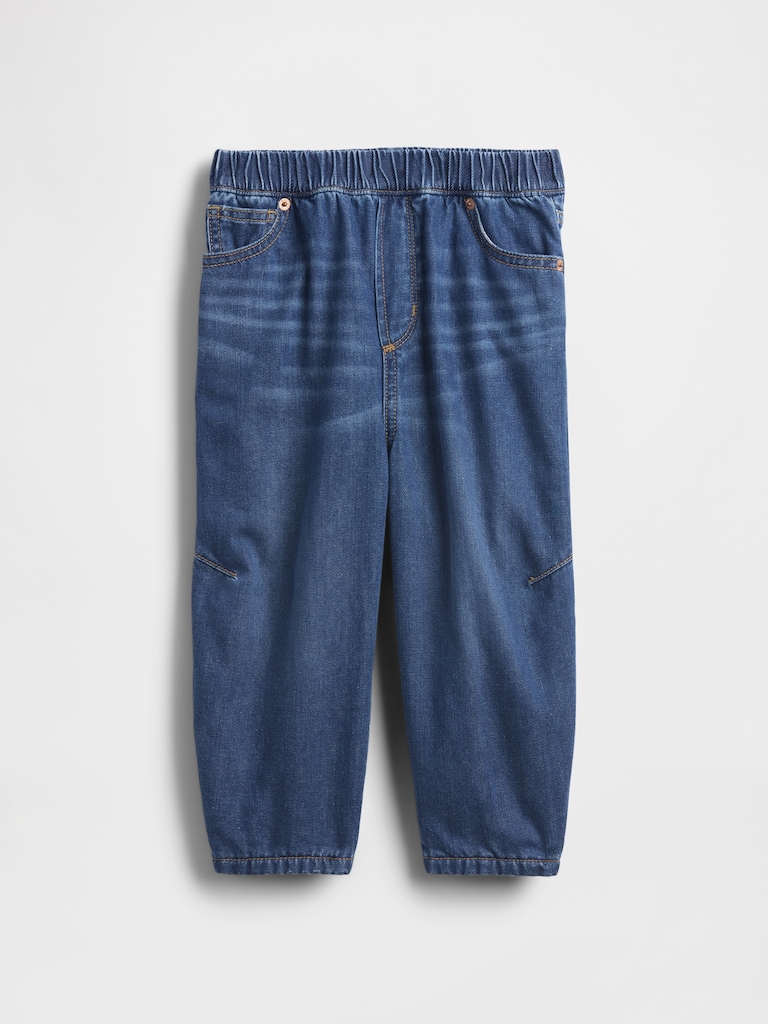 Baby & Toddler Cozy-Lined Barrel Jeans