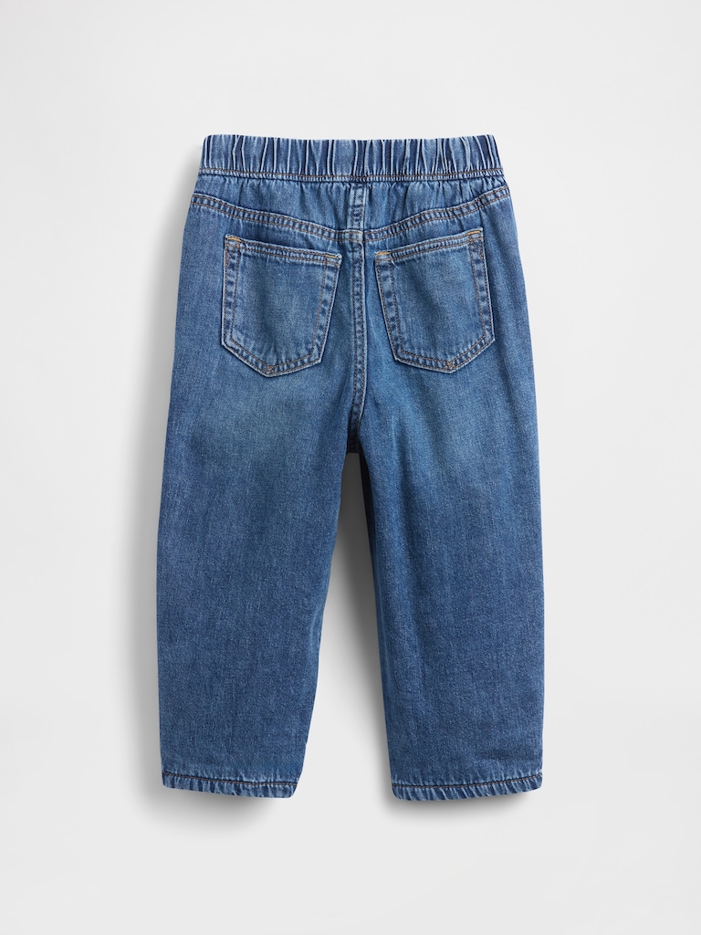 Baby & Toddler Cozy-Lined Barrel Jeans