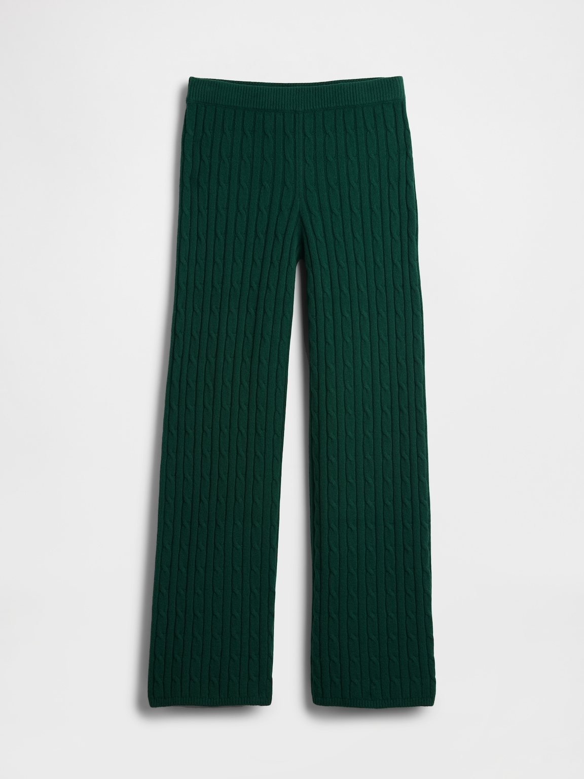 CashSoft Cable-Knit Sweater Pants