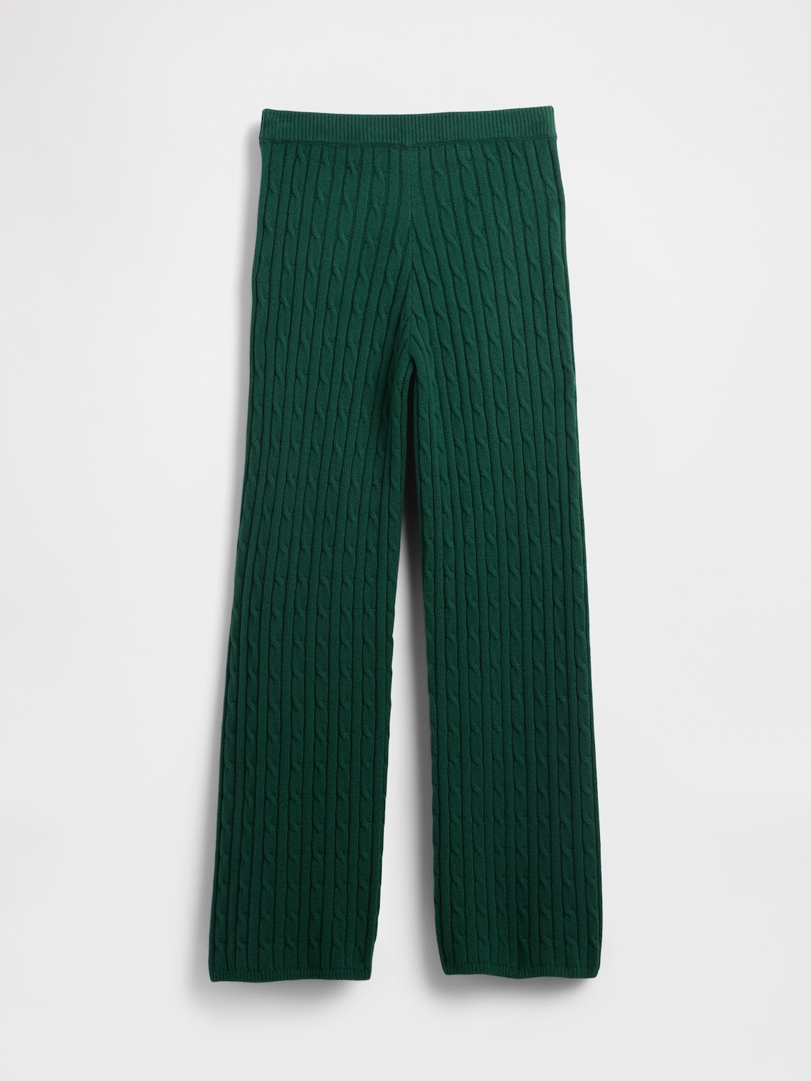 CashSoft Cable-Knit Sweater Pants