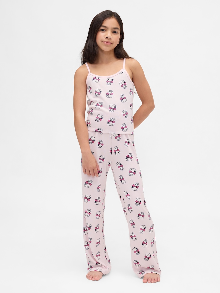 Kids Snoopy Recycled Tank PJ Set