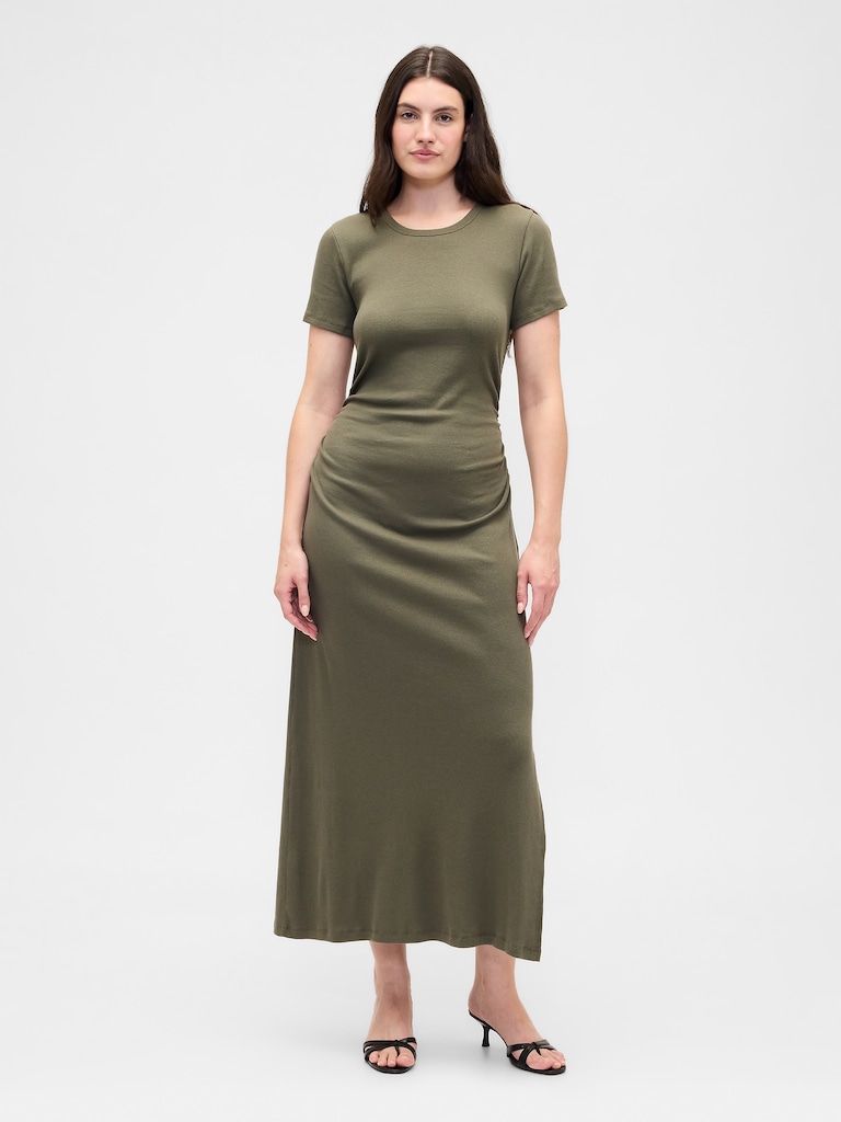 Ribbed T-Shirt Maxi Dress