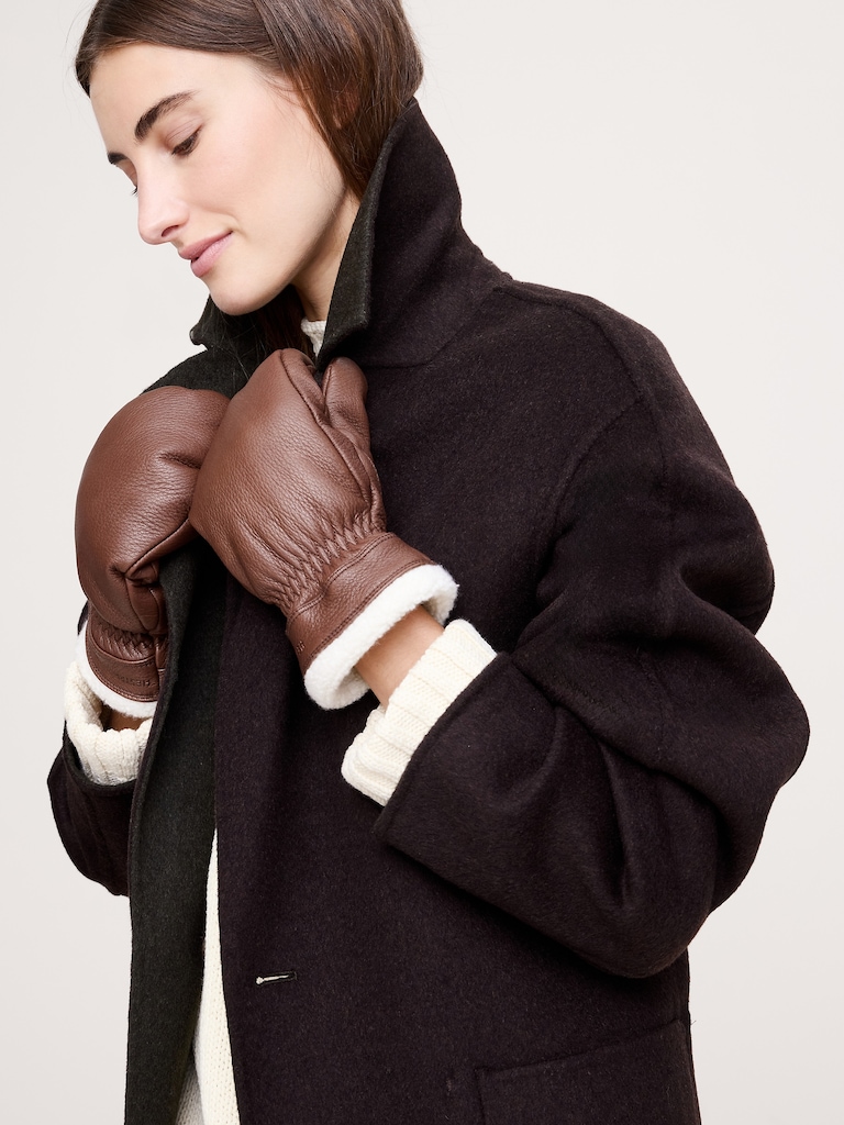 Boda Leather Mittens by Hestra