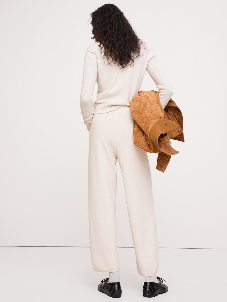 Merino-Cotton Barrel Sweater Pant