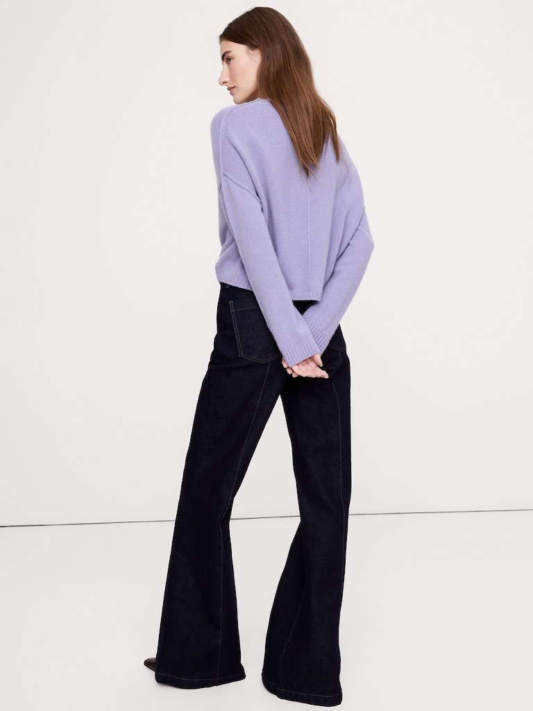 Merino-Cotton Cropped Sweater