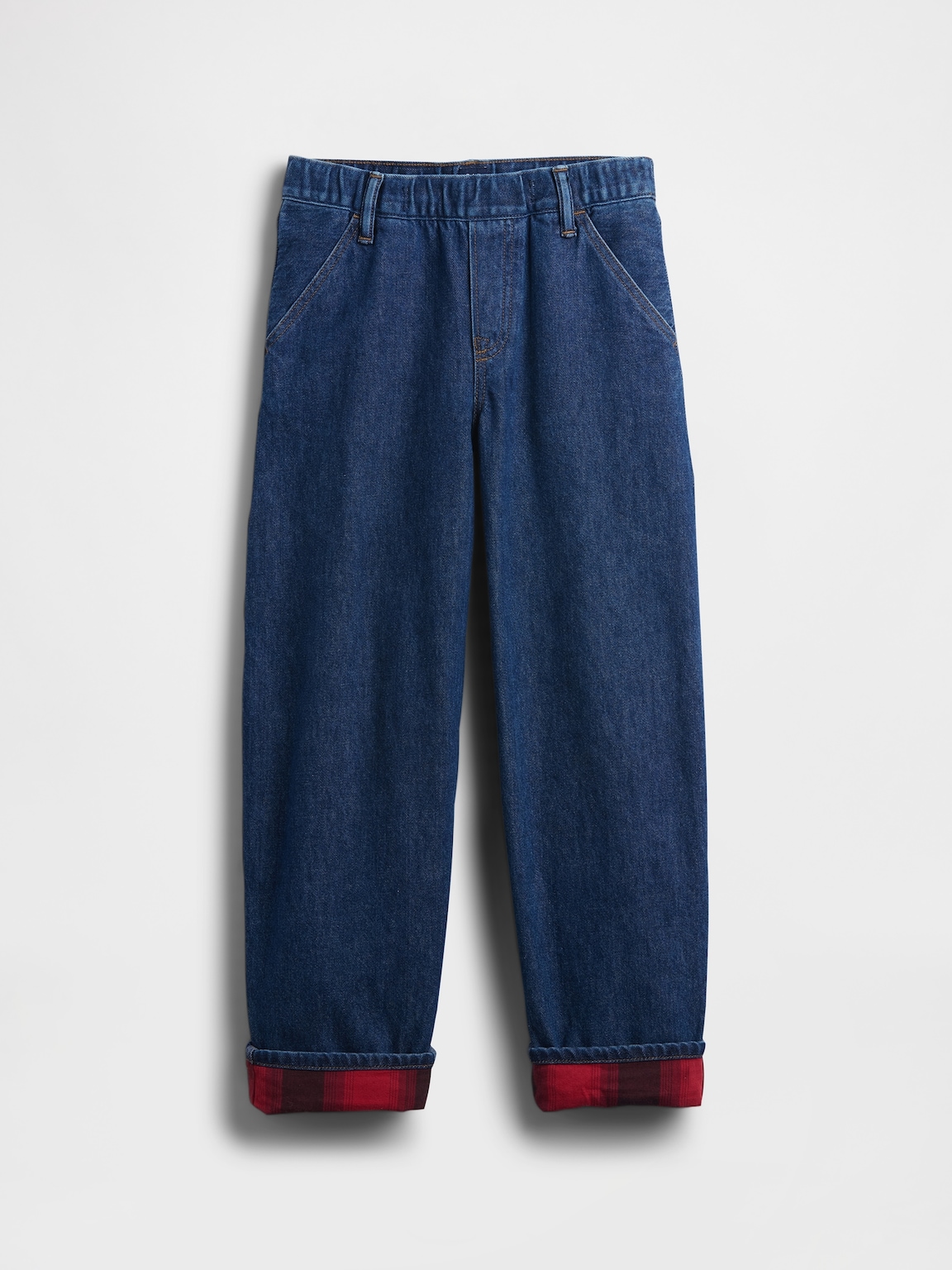 Stranger Things Kids Flannel-Lined Carpenter Baggy Jeans