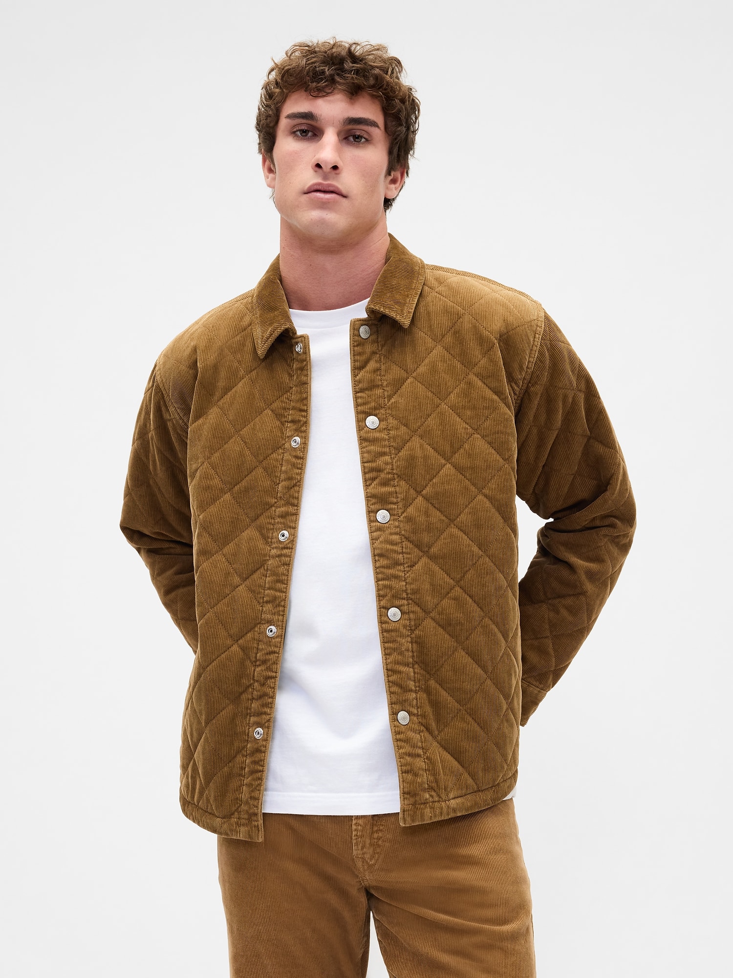 Quilted Corduroy Relaxed Shirt Jacket | Gap