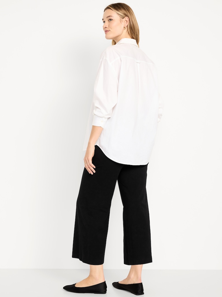 High-Waisted Fashion Wide-Leg Cropped Leggings