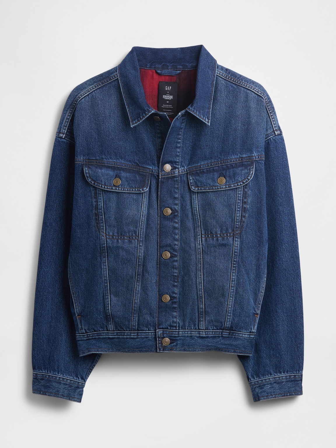 Stranger Things Adult Flannel-Lined Icon Denim Jacket