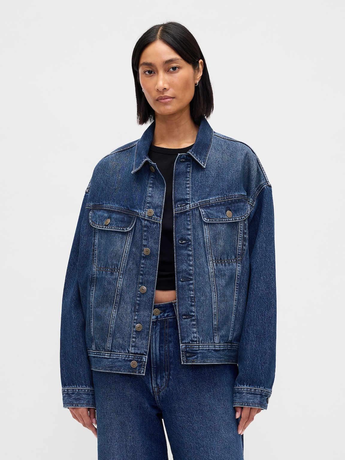 Stranger Things Adult Flannel-Lined Icon Denim Jacket