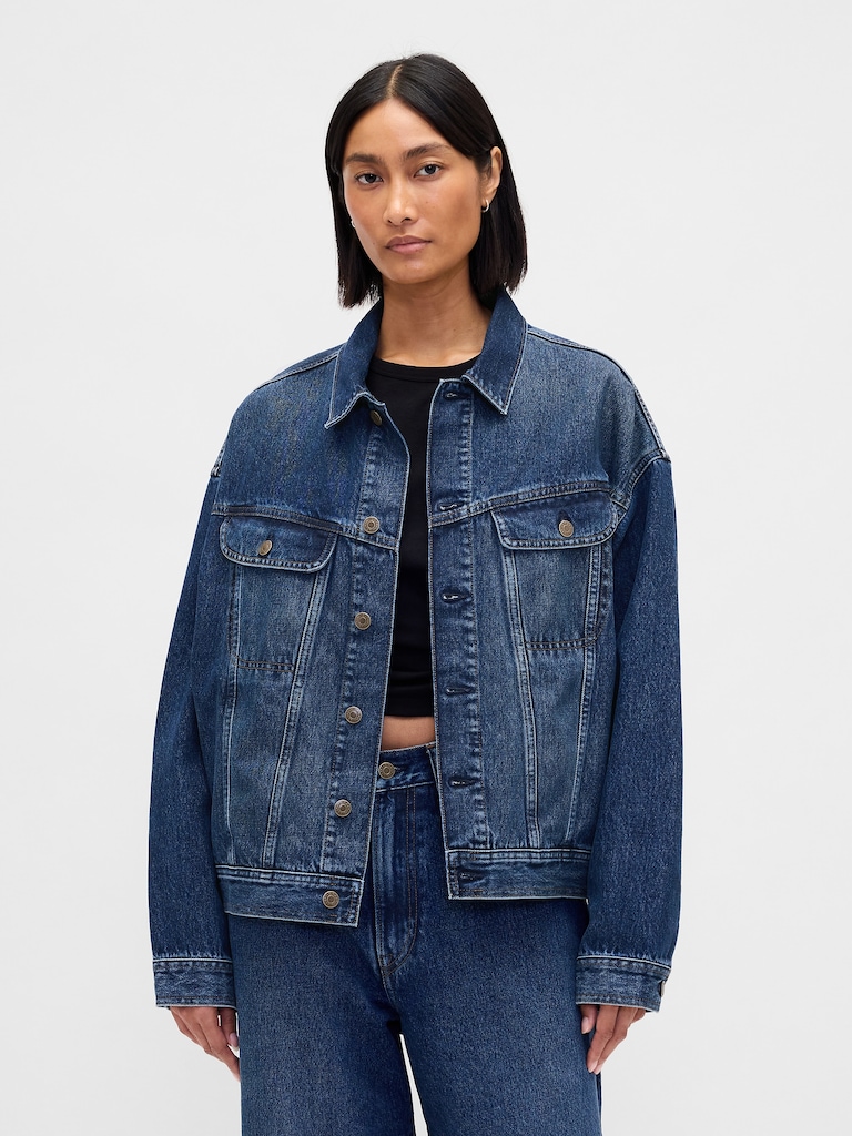 Stranger Things Adult Flannel-Lined Icon Denim Jacket