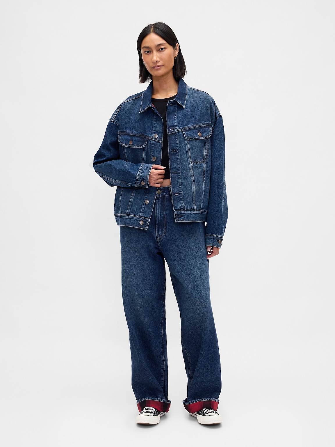 Stranger Things Adult Flannel-Lined Icon Denim Jacket