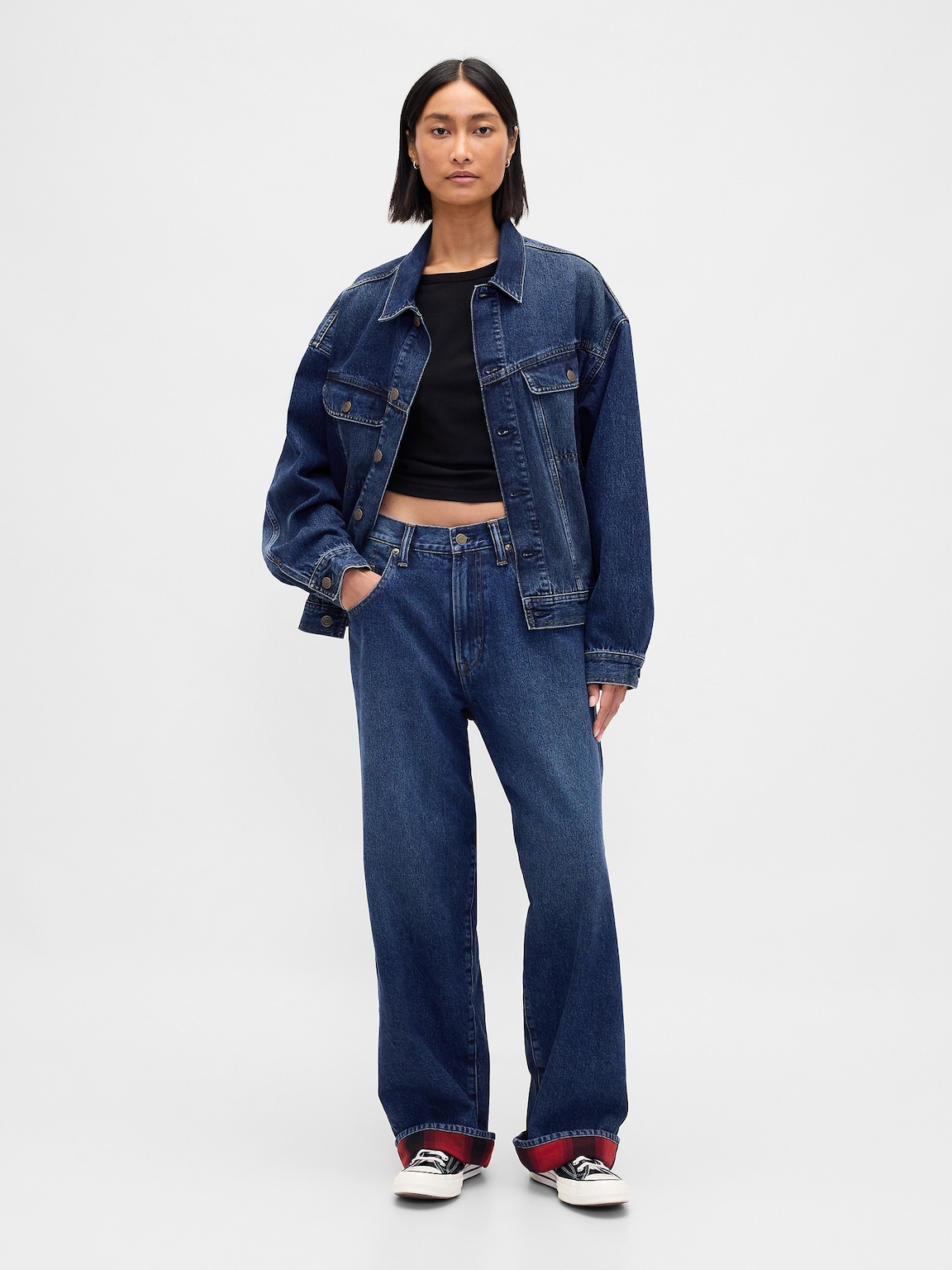 Stranger Things Adult Flannel-Lined Extra Baggy Jeans