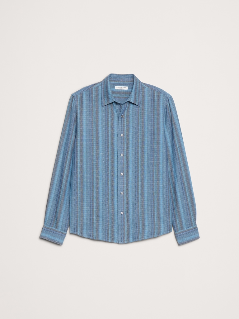Standard-Fit Linen-Cotton Shirt