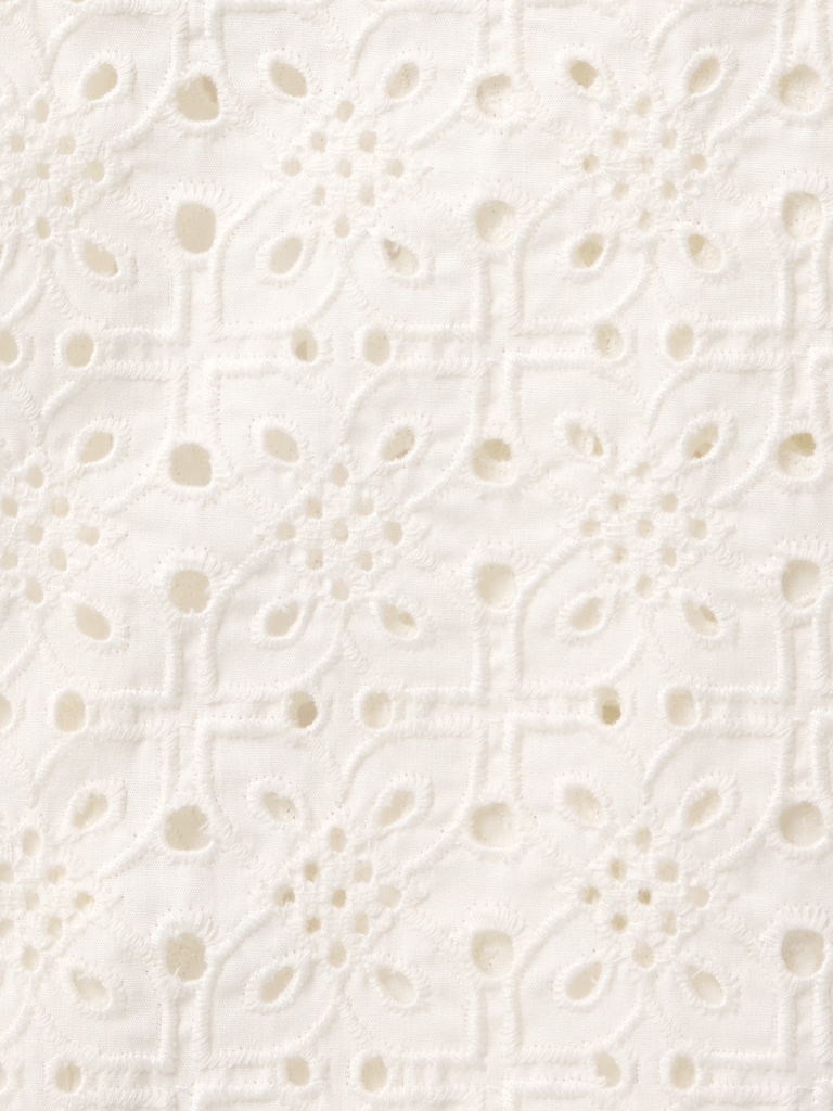 Poplin Eyelet Full-Zip Pocket Shirt