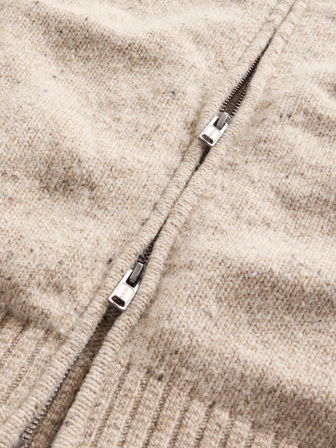 Wool-Blend Zip Cardigan Sweater