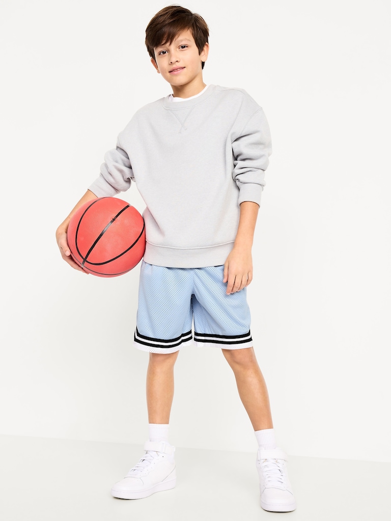 Knee Length Mesh Basketball Shorts for Boys
