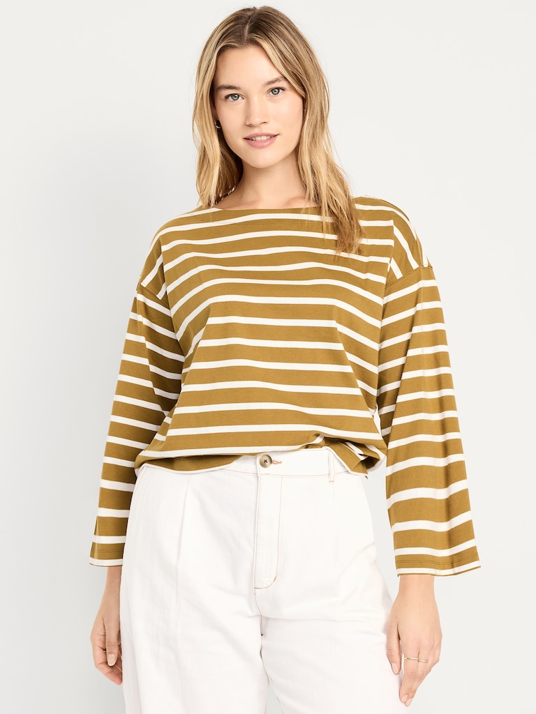 Long-Sleeve Mariner Loose T-Shirt