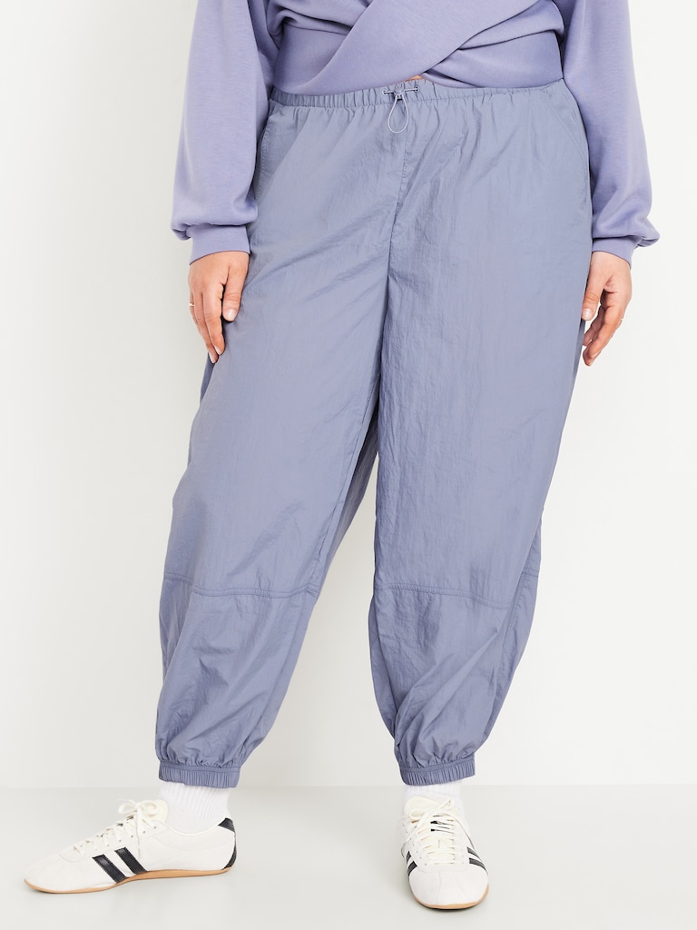 Pull-On Windbreaker Parachute Pants