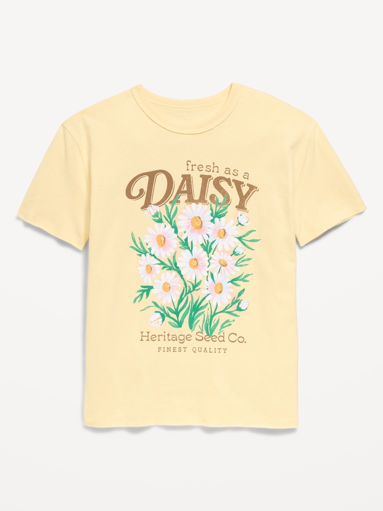 Short-Sleeve Oversized Graphic T-Shirt for Girls