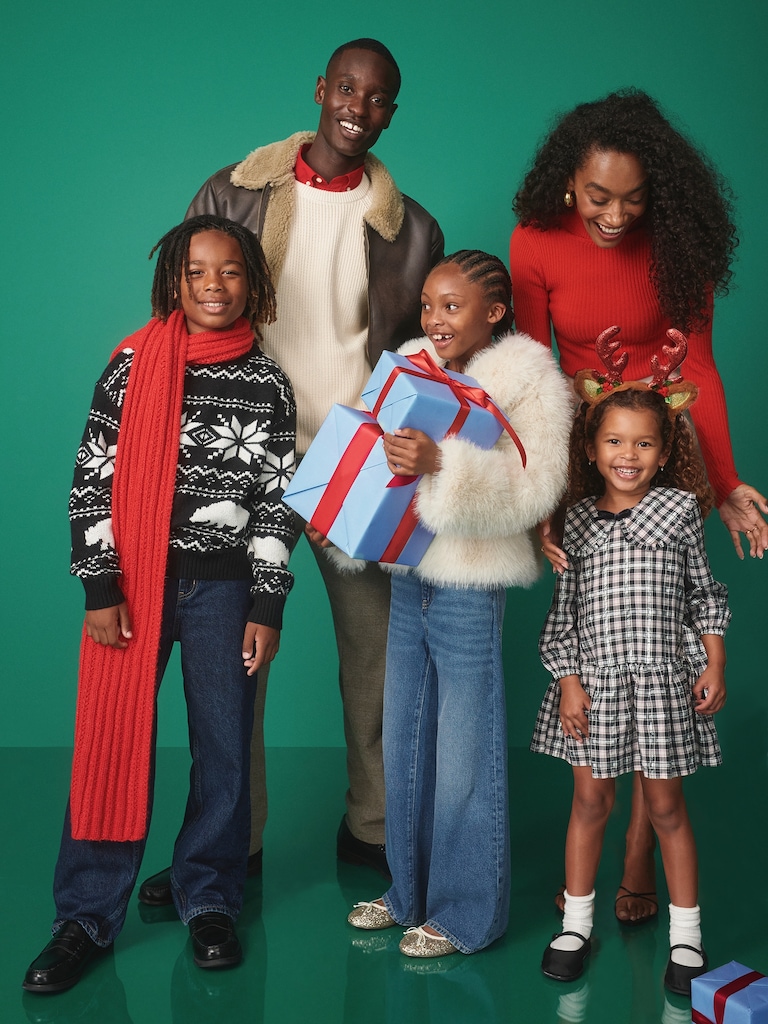 Long-Sleeve Plaid Collared Dress for Toddler Girls