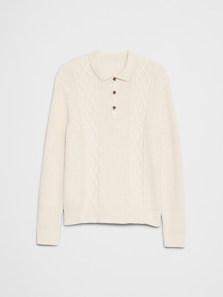 Cable Sweater Polo