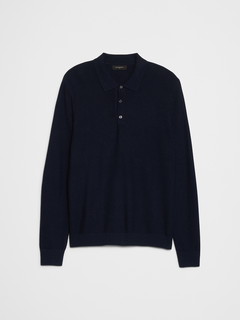 Seed Stitch Sweater Polo