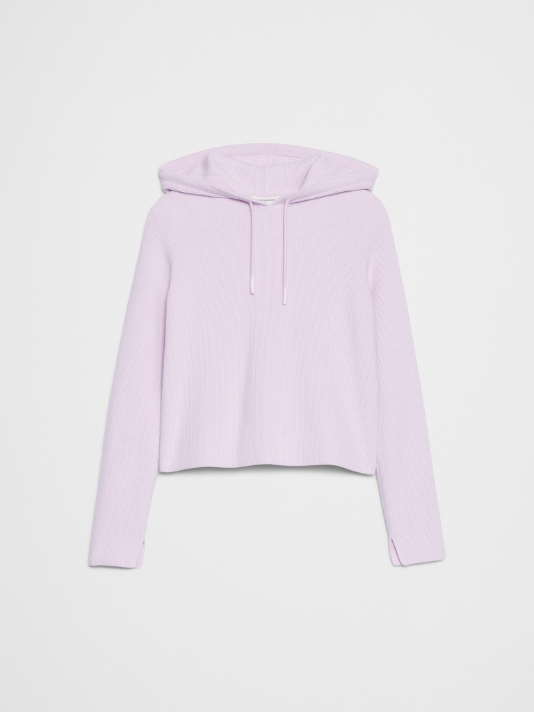 Ribbed Sweater Hoodie