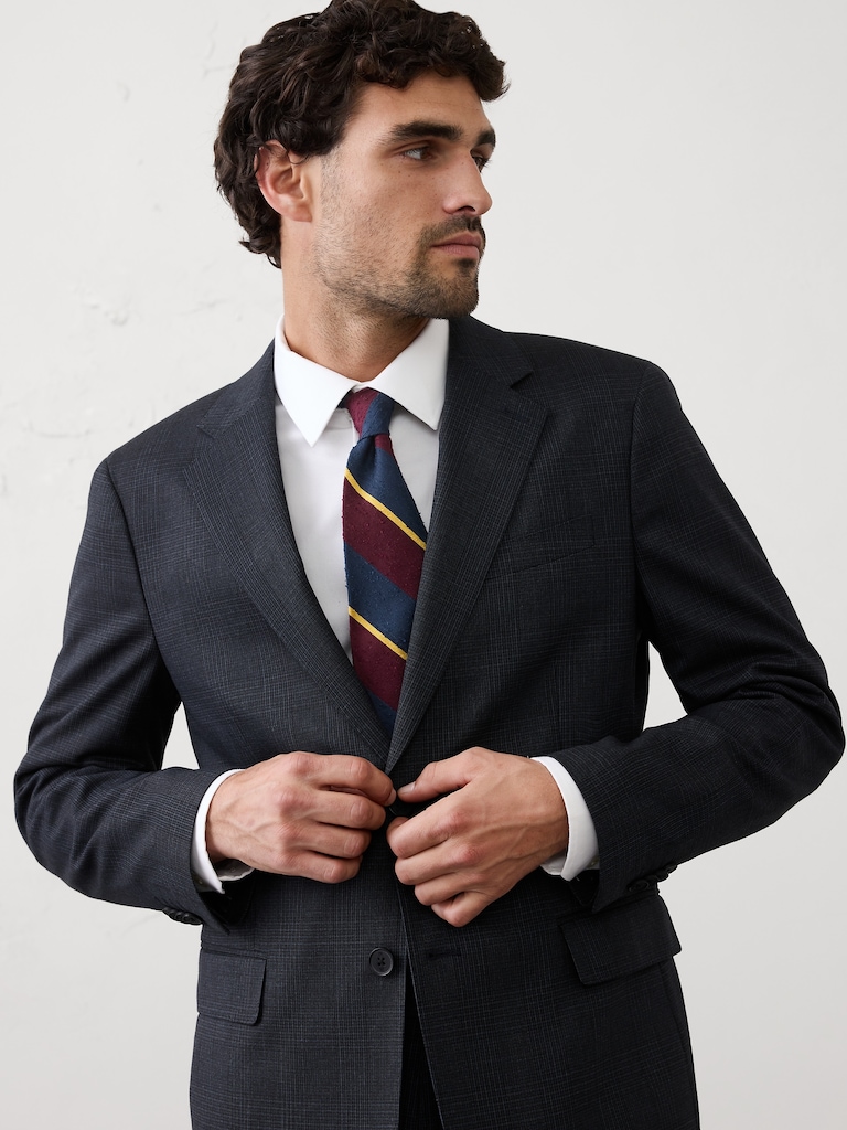 Tailored-Fit Glen Plaid Jacket