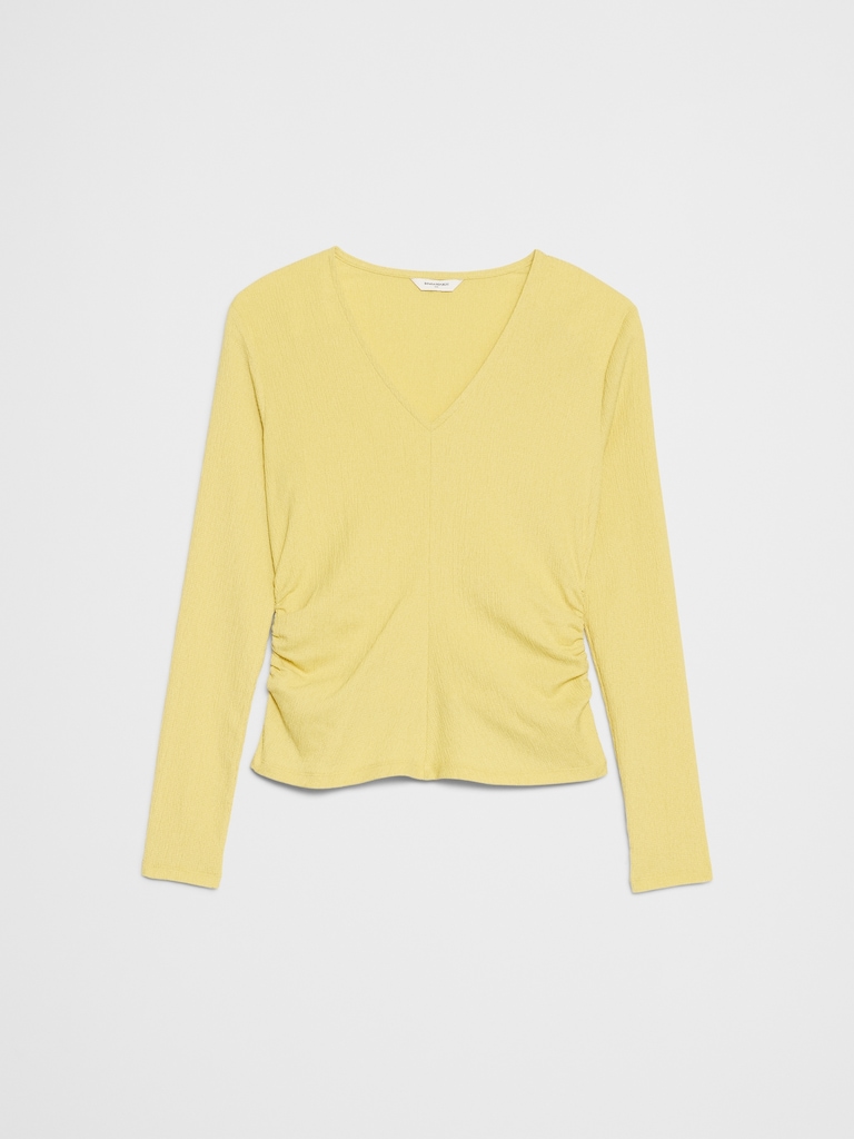 Crinkle Jacquard Top