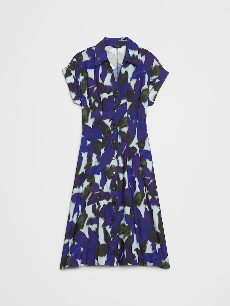 Twill Midi Shirtdress