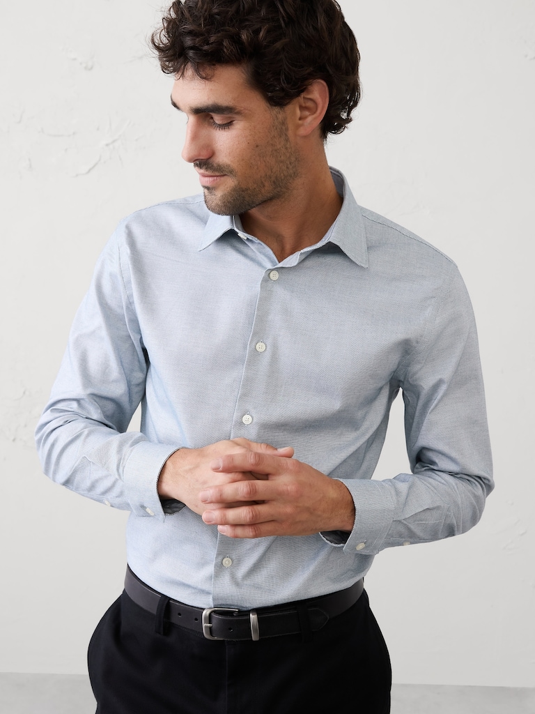 Slim-Fit Untucked Dress Shirt