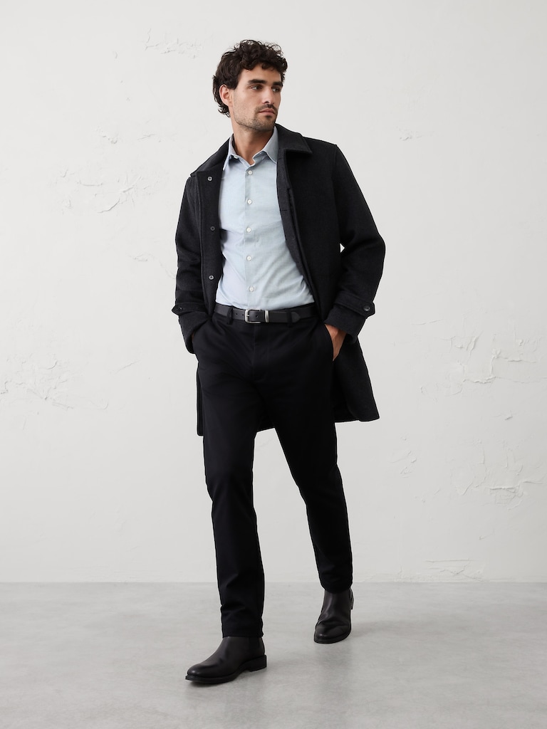 Slim-Fit Untucked Dress Shirt