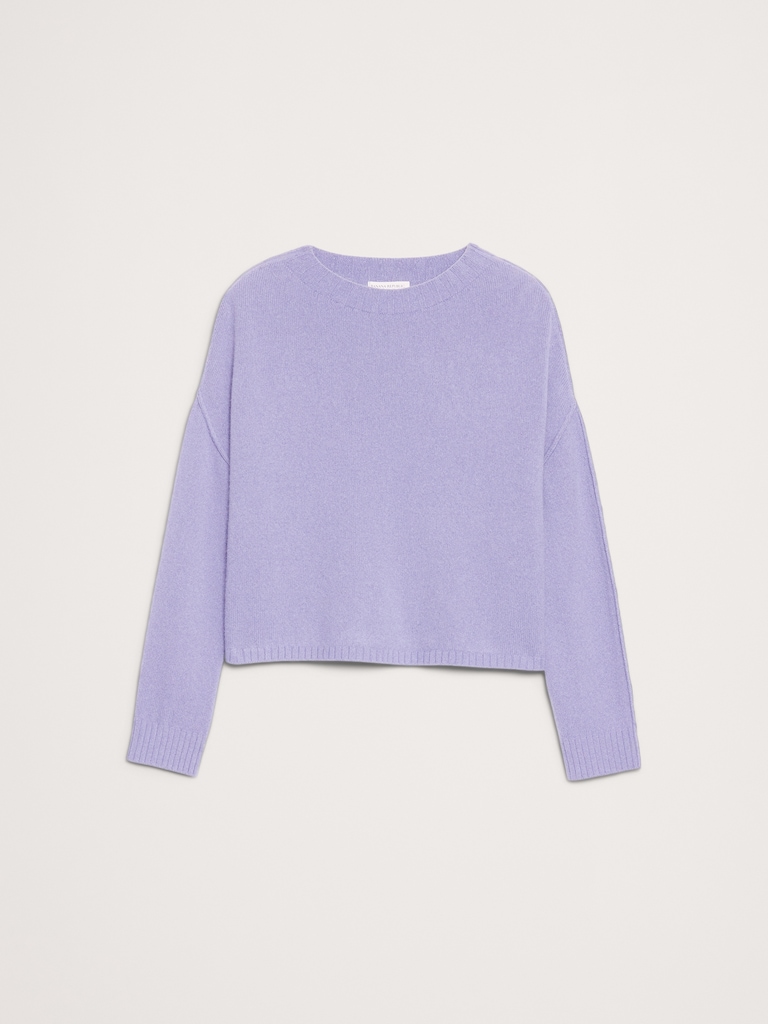 Merino-Cotton Cropped Sweater