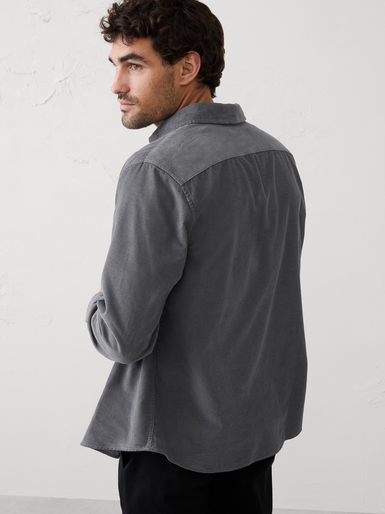 Slim-Fit Fine Wale Corduroy Shirt
