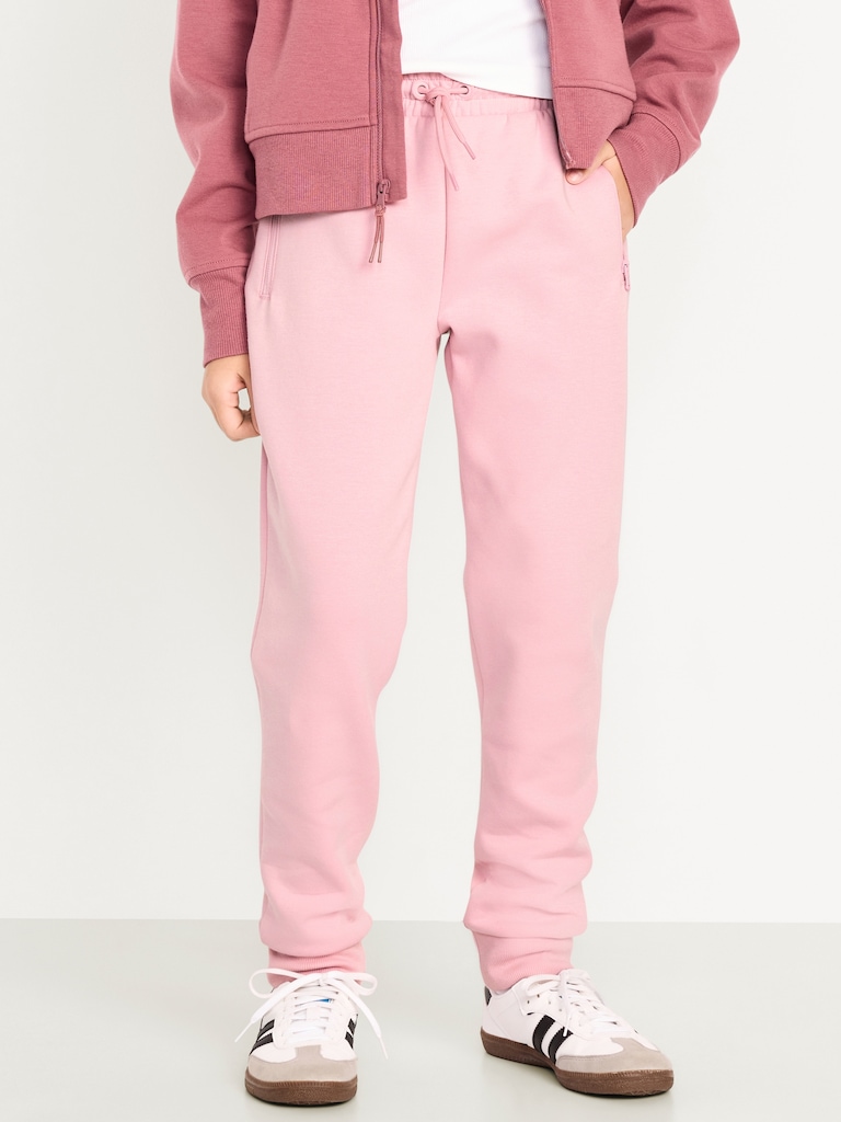 Slim High-Waisted Dynamic Fleece Joggers for Girls