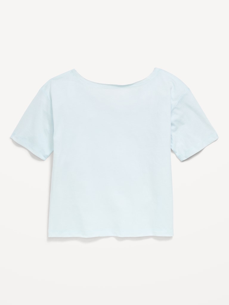 Off-Shoulder Graphic T-Shirt for Girls