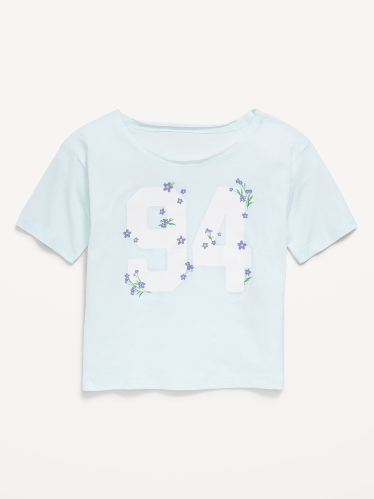 Off-Shoulder Graphic T-Shirt for Girls