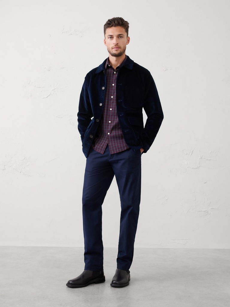 Slim-Fit Untucked Dress Shirt