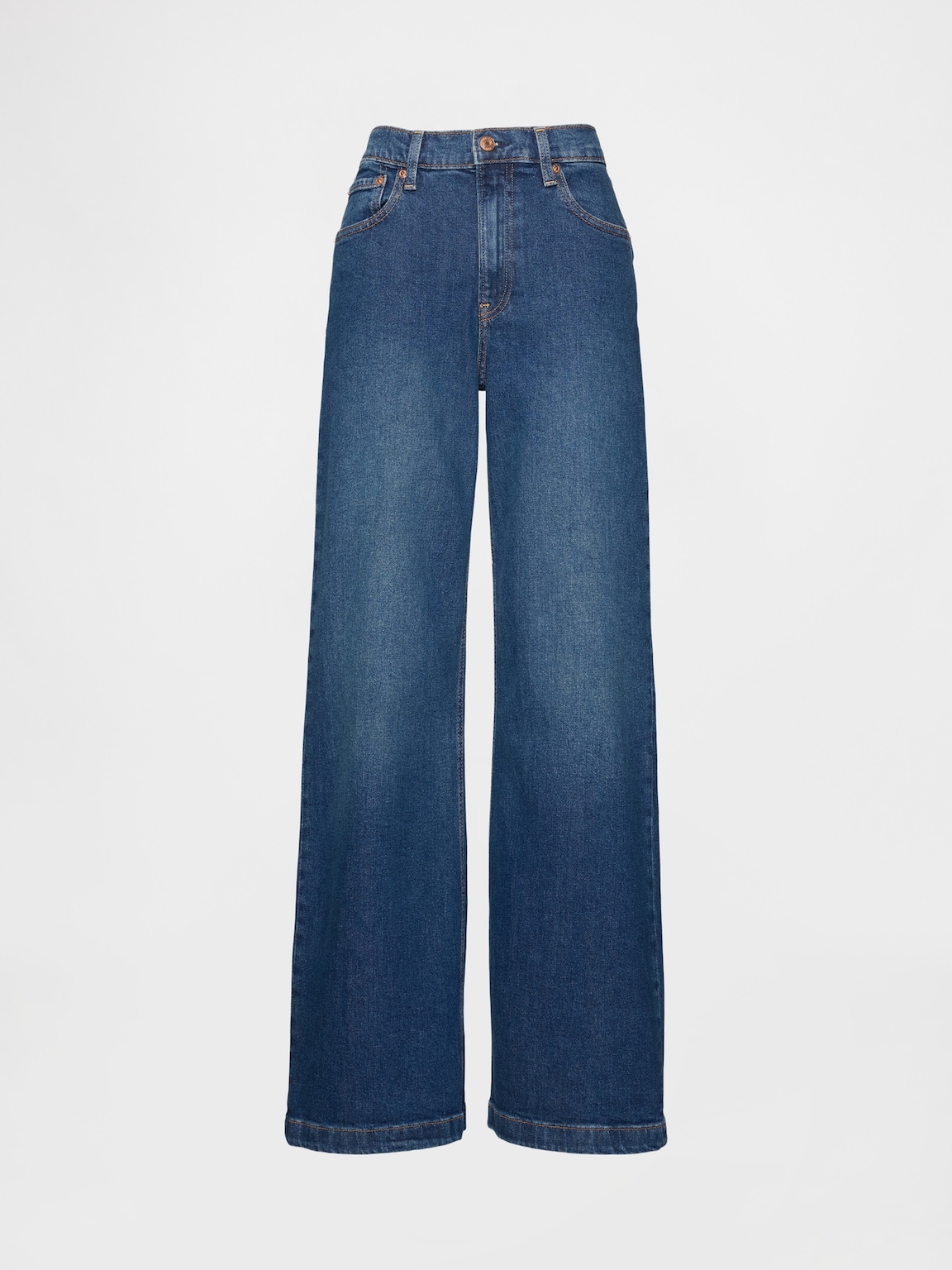 High Rise Stride Wide-Leg Jeans