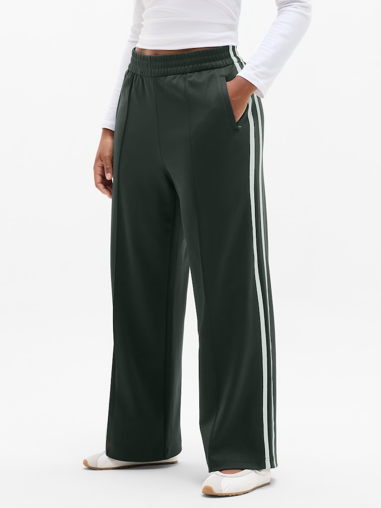 Tempo Mid Rise Wide Leg Track Pant