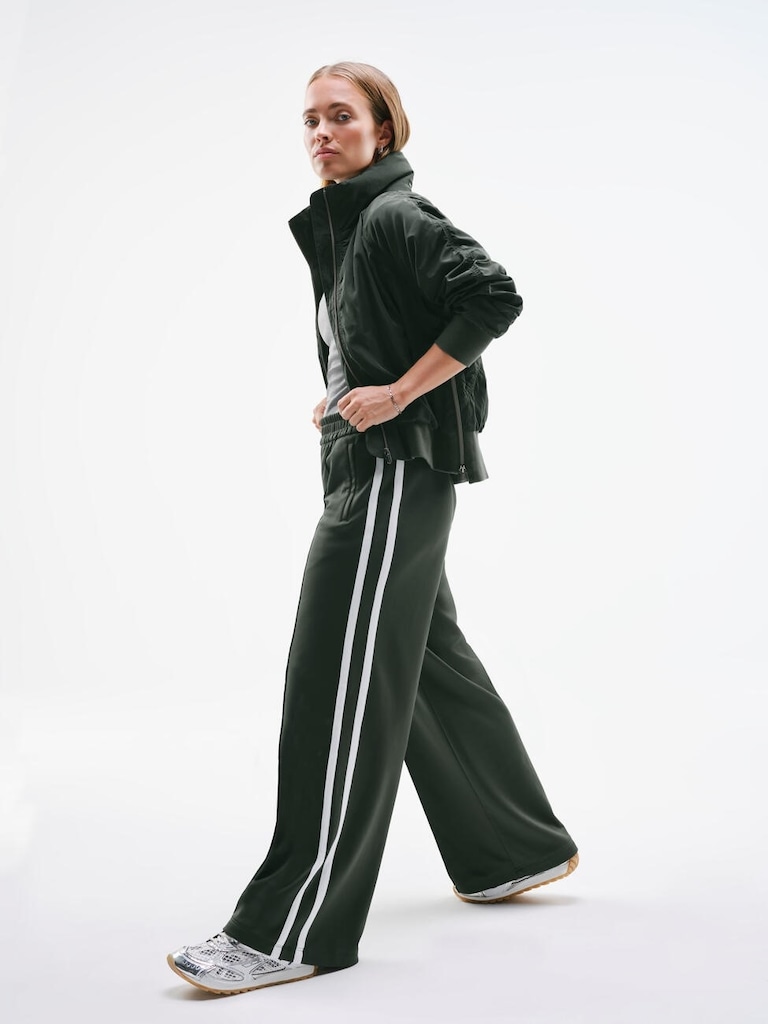 Tempo Mid Rise Wide Leg Track Pant