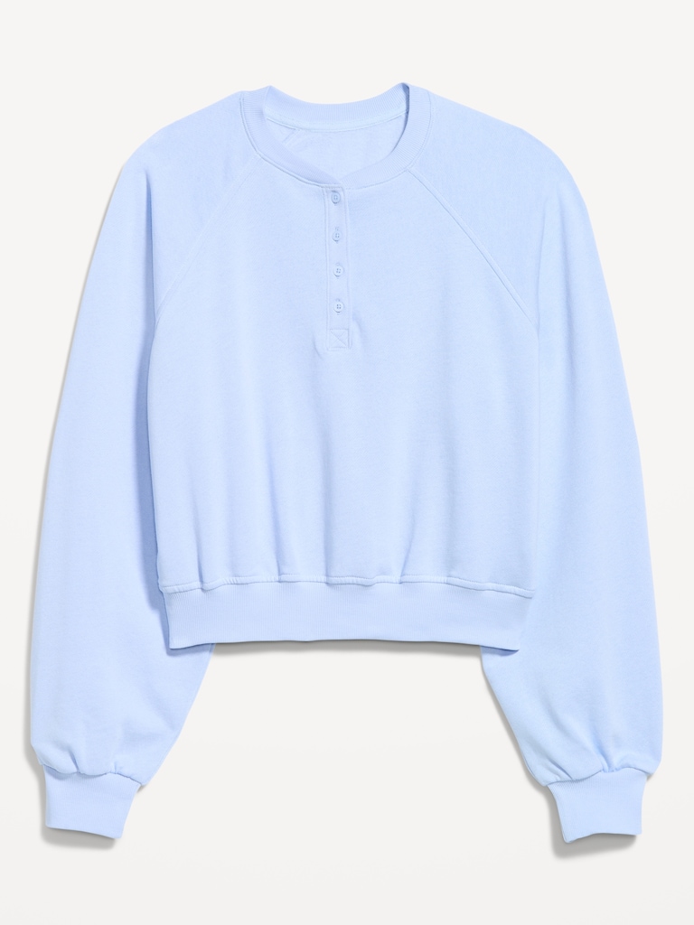 SoComfy Oversized Button-Front Sweatshirt