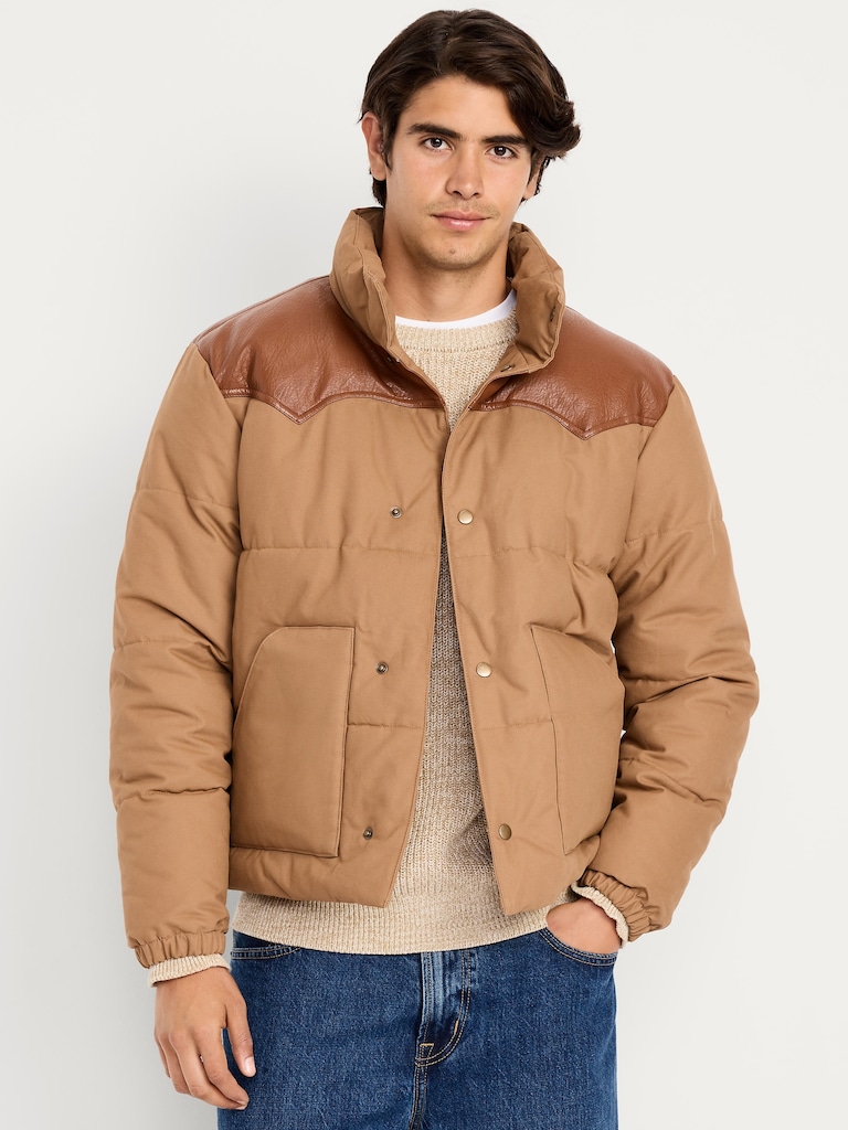 Western Canvas Puffer Jacket