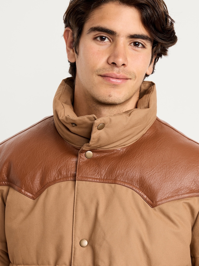 Western Canvas Puffer Jacket