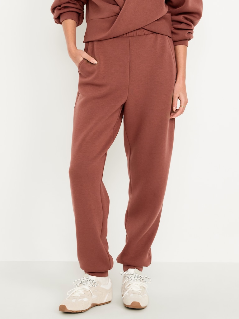 High-Waisted Bounce Fleece Jogger Sweatpants