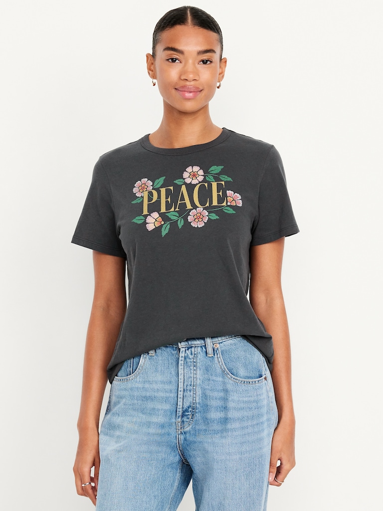 EveryWear Crew-Neck Graphic T-Shirt