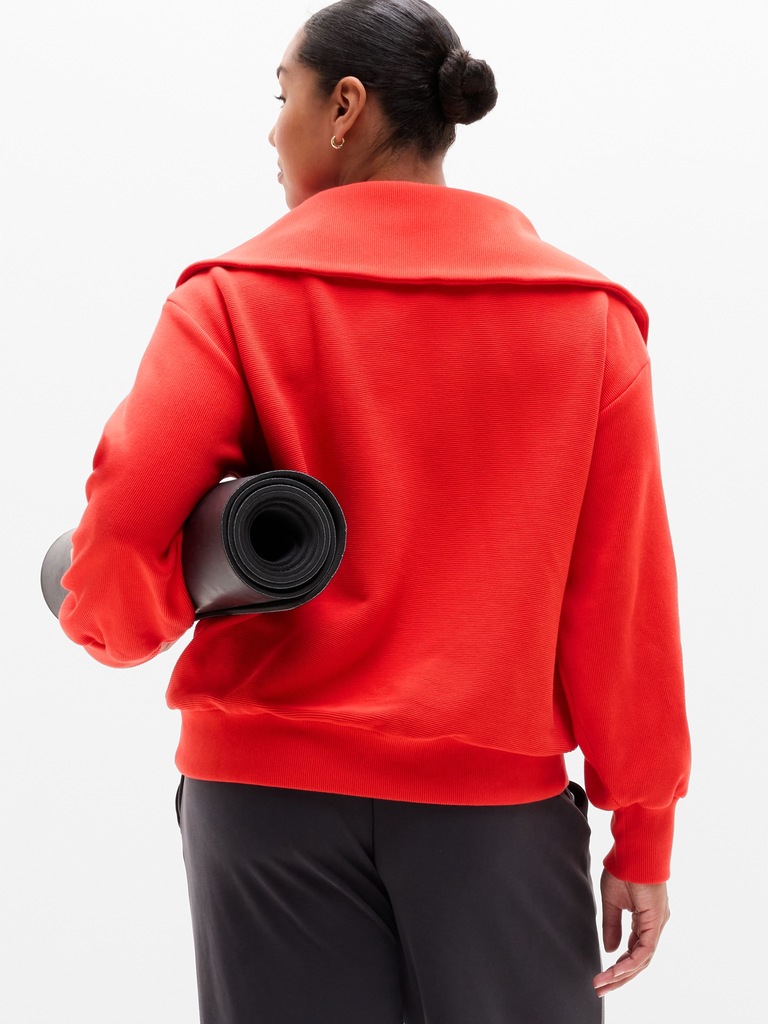 Ottoman Rib 1/4 Zip Sweatshirt